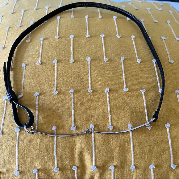 AUTHENTIC RETIRED GUCCI horsebit skinny Belt - GUCCI Belt Leather Black - Picture 11 of 16